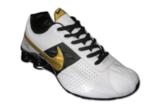 Nike shox Classic Cromado Branco Preto Dourado